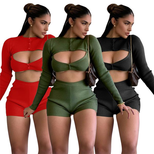 

2023 women tracksuits long sleeve 2 piece sets spring fall crew neck jogging suit casual outfits solis color sportswear fashion clothing 918, Gray