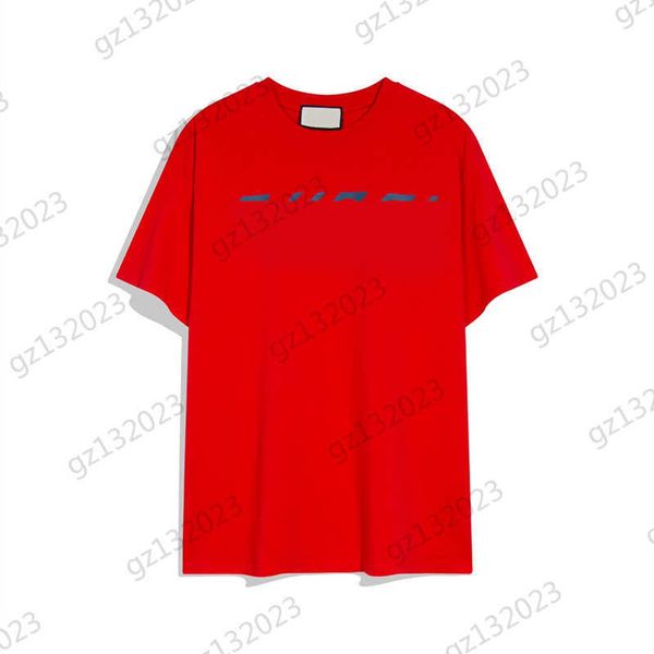 

luxury t-shirt double g letter chain bar print short sleeve casual t-shirt simple round neck design spring summer pullover t shirt femme, White