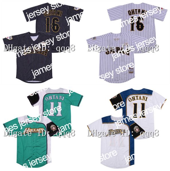 

los angeles shohei ohtani jersey angels baseball jerseys j apans amurai1 6b lackw hites tripep instripedh okkaidon ipponh amf ightersj ersey, Black