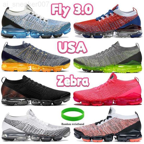 

2022 new running shoes fly 3.0 men women zebra triple black particle grey baltic blue laser orange usa oreo knit low mens sneakers us 5.5-11