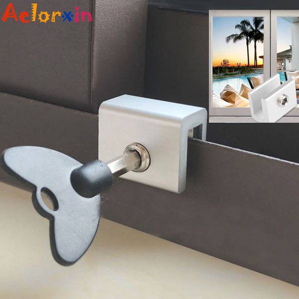 

baby locks latches child protection safety adjustable sliding window saluminum alloy security with keys 230111