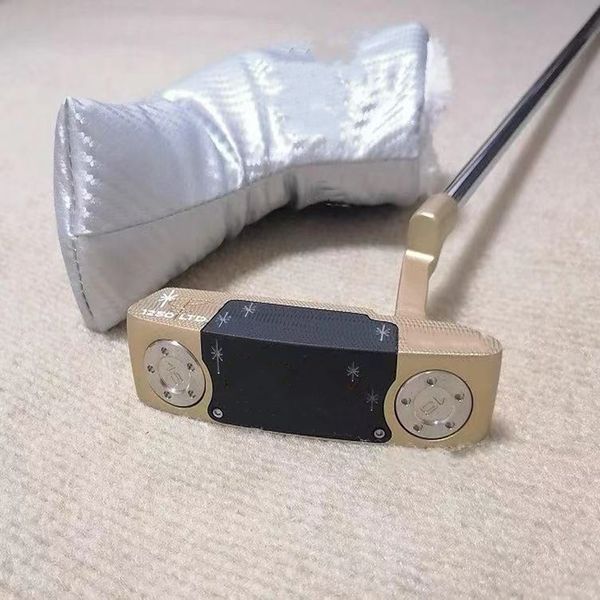 

new golf club right hand 125o ltd gold bar putter with logo and head cover