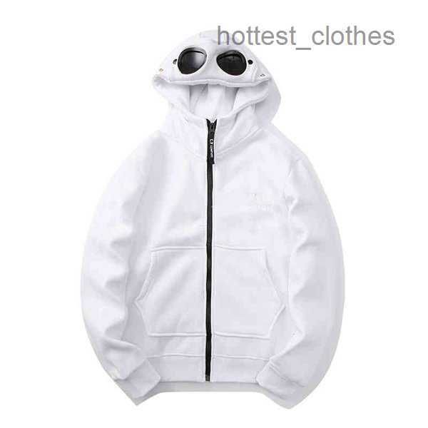 

2021 autumn and winter new hoodies jacket men's women's couple's round lens zipper hooded sweater cp italy fashion jackets 2, Black;brown