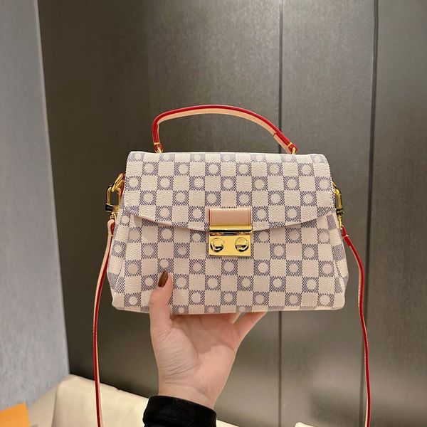

bags totes handbag designer bag women classic imitation brand plaid stitching leather shoulder bag high grade chain commuter dinner party wa
