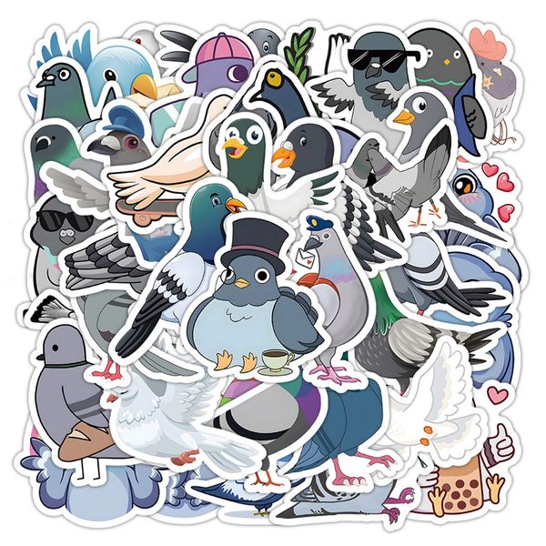 

60pcs funny cartoon cute pigeon stickers columba dove bird graffiti stickers for diy luggage lapskateboard motorcycle bicycle stickers