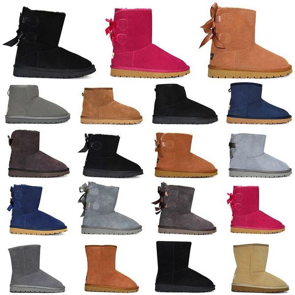 

designer boots womens winter snow booties classic gai mini ankle short boot fashion women ladies girls shoes triple black chestnut pink tjjg