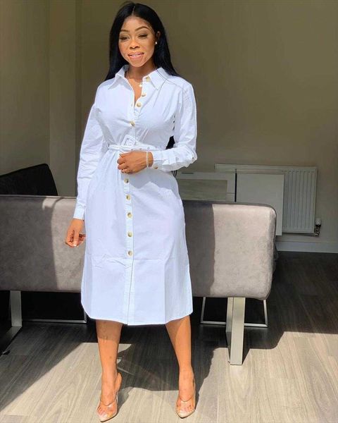 

womens autumn fashion solid color shirt dress natural without belt, Black;gray