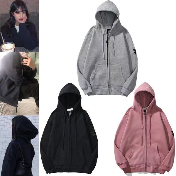 

2023 designer hoodie simple pattern versatile slim fit sweater cotton fabric comfortable fashion stone hoodie large size can wear 5xl, Black