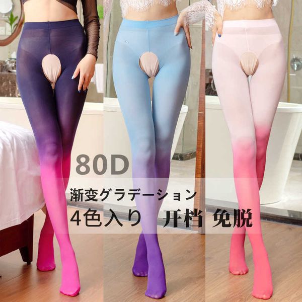 

toys stockings color silk fun gradient large size women from gear temptation velvet purple, Red;black