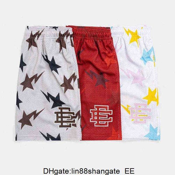 

summer mens fashion brand ee basic shorts eric emanuel casual mesh short newyork city skyline designers gym running fitness beach loose agnk, White;black