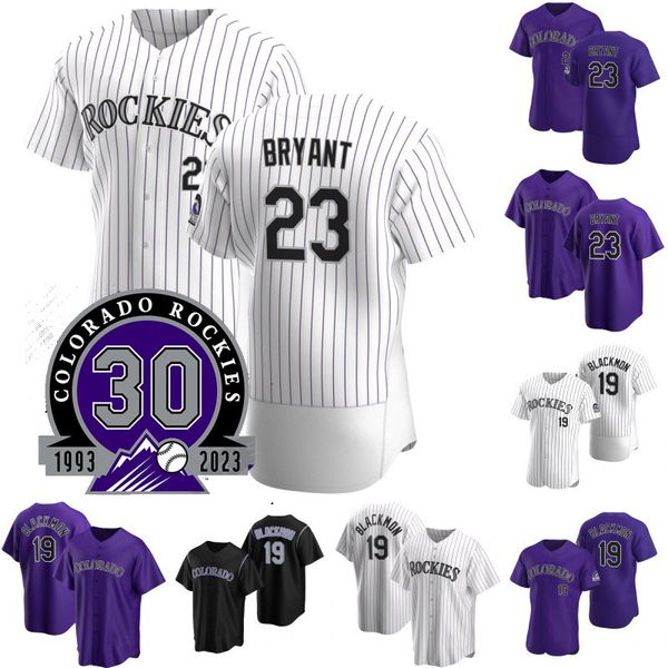 

colorado 23 kris bryant 30th jersey rockie jurickson profar charlie blackmon c.j. cron ryan mcmahon yonathan daza mike moustakas kyle and br, Blue;black
