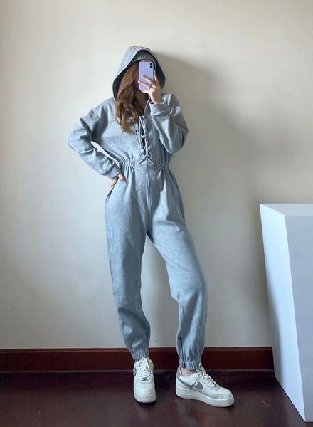 

women s tracksuits hoodie suit and pants for women 230112, Gray