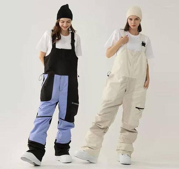 

skiing pants onepiece ski women outdoor snowboard suit men overalls jumpsuits wind proof waterproof loose snow clothes2714894