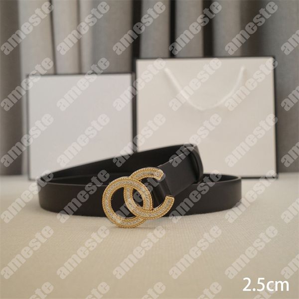 

woman diamonds belt luxury designer belts womens men gold buckle fashion leather belt classic letter waistband girdle width 2.5cm, Black;brown