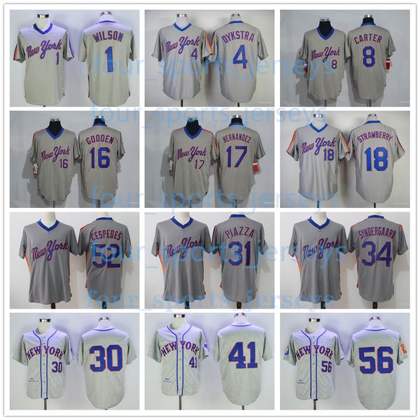 

retro ''mets''baseball jerseys wilson dykstra carter gooden hernandez strawberry conforto piazza syndergaard seaver cesp, Blue;black