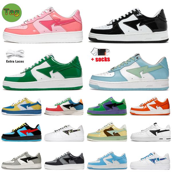 

bapesta bapestas sta running shoes jjjjound sk8 low men women leather black white pastel green blue suede pink off mens womens trainers outd
