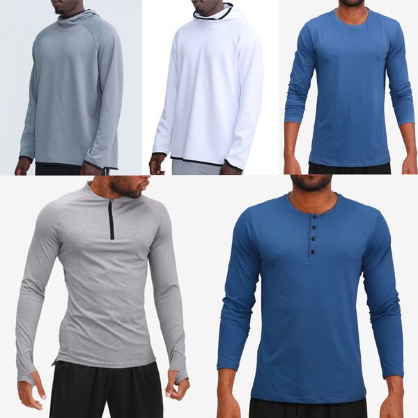 

mens outfit hoodies t shirts yoga hoody tshirt lulu sports raising hips wear elastic fitness tights lululemens