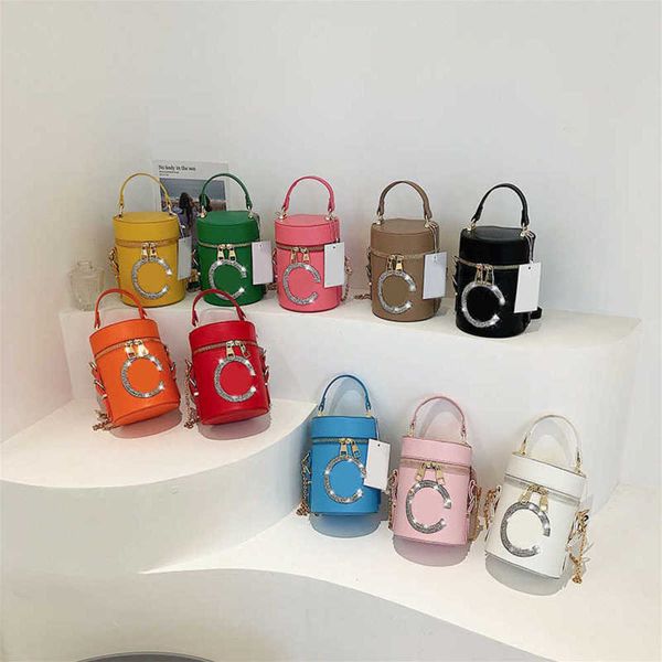 

drawstring shoulder totes muticloors blings cylindrical crossbody wallet for women brand designer clutch strap fashion single messengers pur