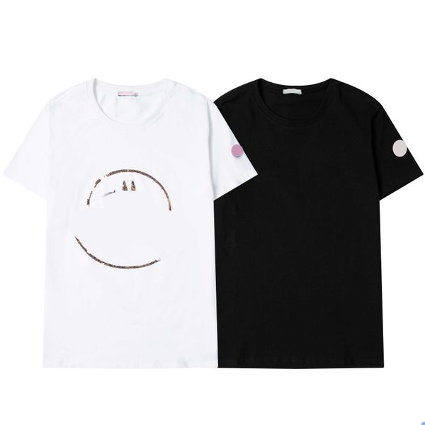 

classic flocking label mens t shirt embroidered label tee france luxury brand shirts size s--xxl m2, White;black