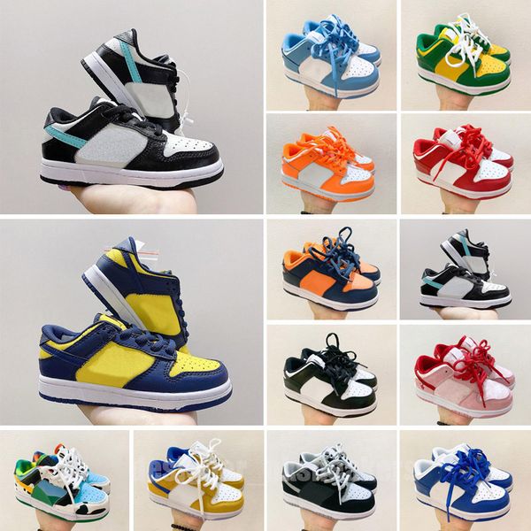 

2023 designer sb dunks kids baby shoes for boys girls sports black white chunky low cows trainers boy and girl athletic outdoor sneakers chi