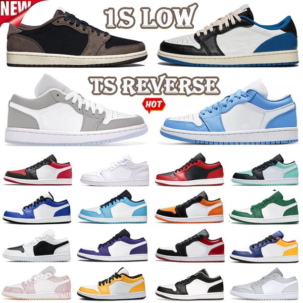 

1s basketball shoes jumpman low 1 men women triple white black phantom shadow toe designer university blue unc sail ice blue sail rattan men