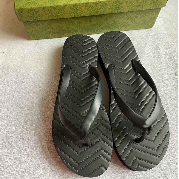 

fashion genuine leather slippers sold with box thong sandals for women, Black