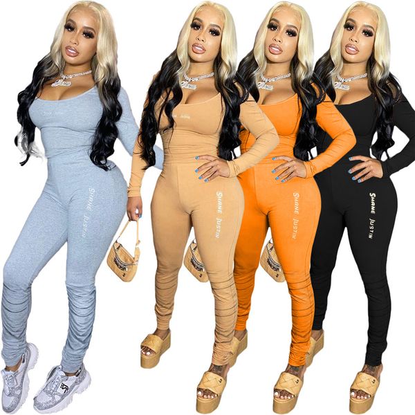 

fall winter women tracksuits long sleeve outfits solid pullover sweatshirt and pants two piece sets outwork sportswear casual sports suits s, Gray