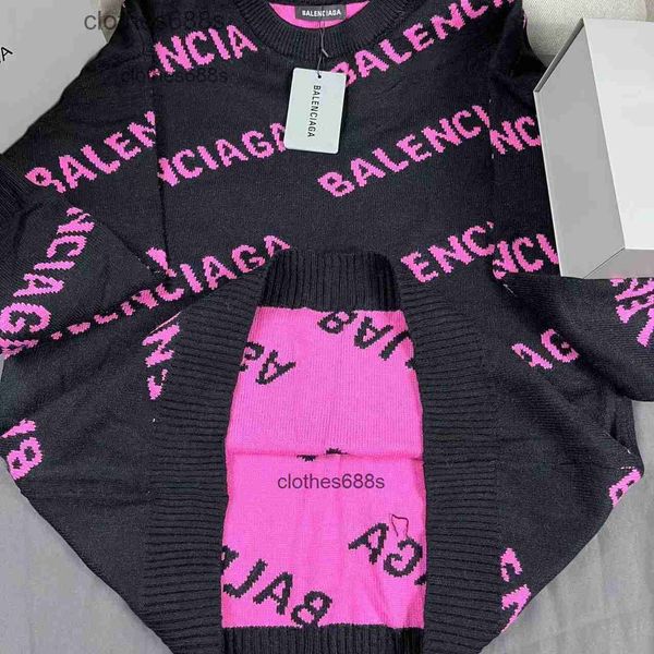 

designer men's sweater balencigas hoodies women sweaters 23 correct edition paris wool sheep clothes casual loose elastic screen full p, White;black
