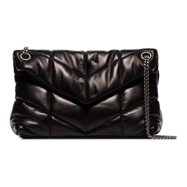 

puffer crossbody bag shoulder bags in quilted 100% lambskin lady chain handbag woman designer female flap clutch shoulder