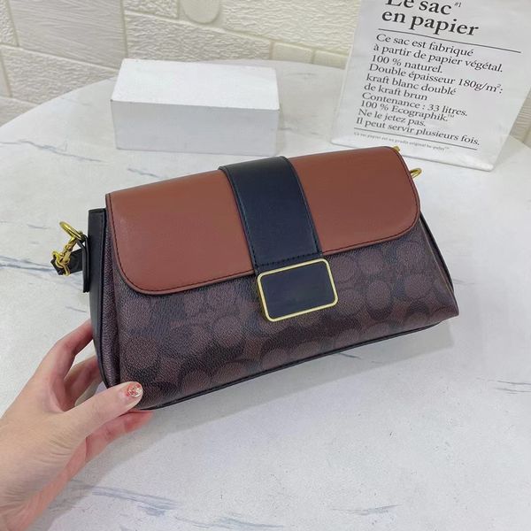 

luxury designer bag women's handbag real leather bag flap shoulder bag