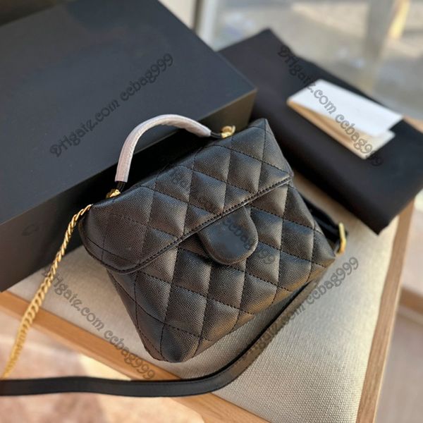 

23c womens mini flap caviar square cosmetic bags quilted black vanity cases college designer wallets handbags luxury purses multi pochette w