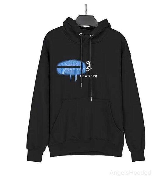 

angels palm 21ss mens women designer hoodie pullover men long sleeve casual bear teddy sweatshirts streetwear t shirt loose lover letter 7sb, Black