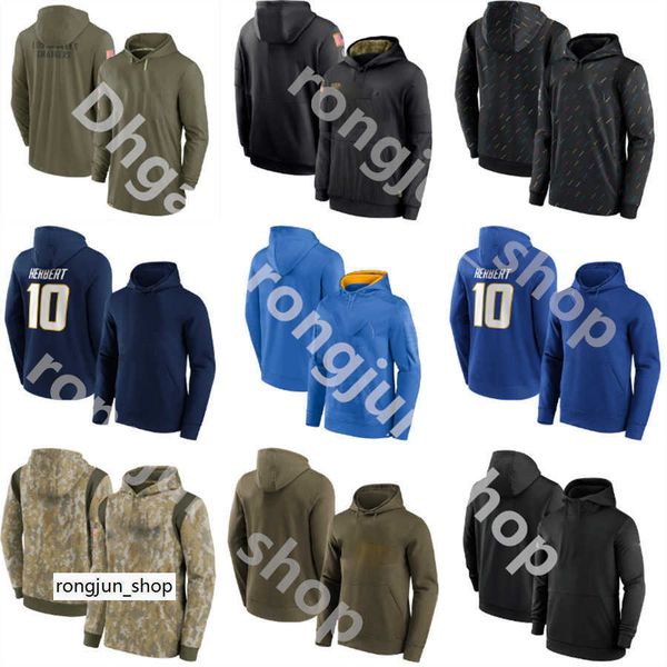 

jersey 2022 los angeles''chargers''football sweatshirt salute to service sideline crucial catch therma performance pullo, Black;red