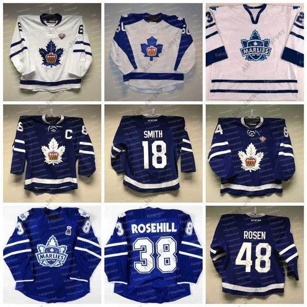 

college hockey wears toronto marlies ahl hockey jersey 9 bobby mcmann josh ho-sang mikhail abramov joey anderson matteo pietroniro antti suo, Black