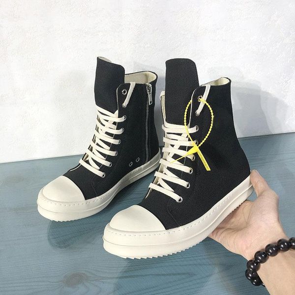 

breathable men canvas boots high male fashion sneakers black lace up men shoes boots 9#25/20d50 hvipn