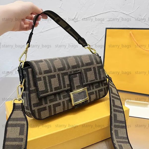 

classic letter baguette bag women shoulder bags crossbody handbag evening bags totes purses canvas strap metal hardware flap clutch wallet