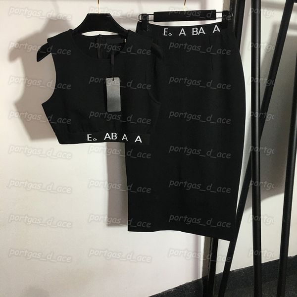 

black women dress tanks skirts 2pcs set trendy street style high wasit midi skirts