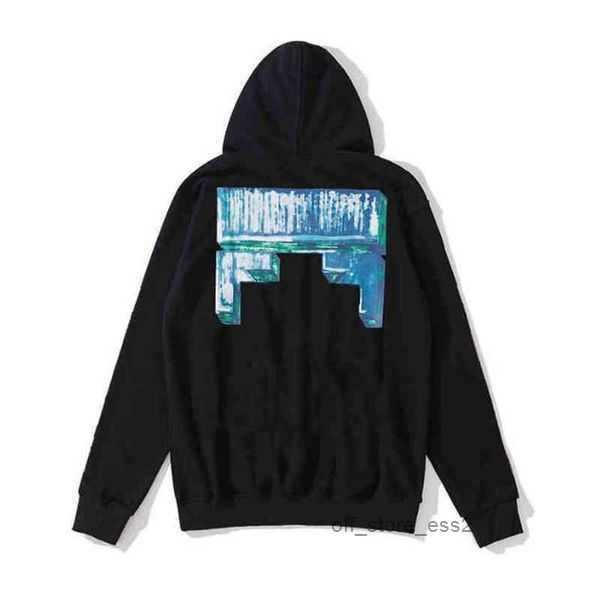 

2022 %60 off style trendy fashion sweater painted arrow crow stripe loose hoodie men's and women's coatjqm1off t-shirts offs white, Black