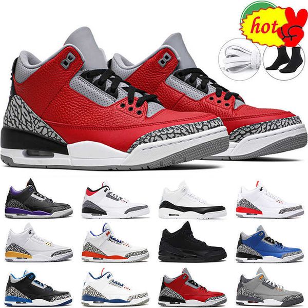 

2023 og men basketball shoes 3s 3 retro georgetown racer blue black cat fire red unite unc pine green cement varsity royal mens trainer spor