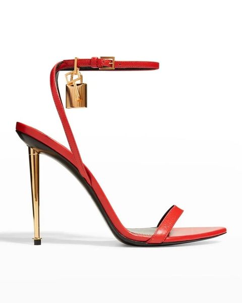 

tom-fords-heels toe pointy tom-ford-sandal sandal padlock lock 105mm gold heels bicolor ankle-strap sandals naked leather pop heel sandals 3, Black