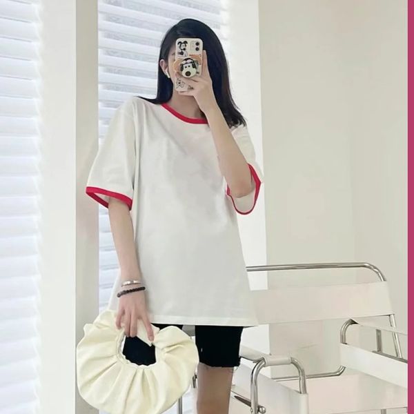 

g family designer luxury men's t-shirt summer round neck sweat-absorbing short sleeve outdoor breathable cotton print men's and wo, White;black