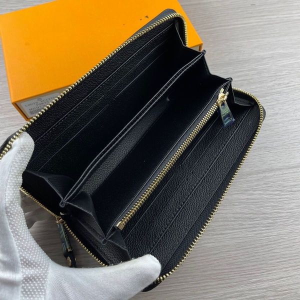 

fashion black empreinte women clutch lady ladies long wallet pu leather single zipper wallets classical corn purse card holder purse card ho, Red;black