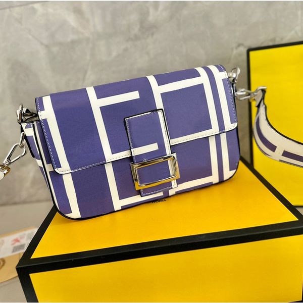 

color painting baguette bag full printing flap crossbody shoulder bags women handle handbags small purse leather tote bags fashion letters s