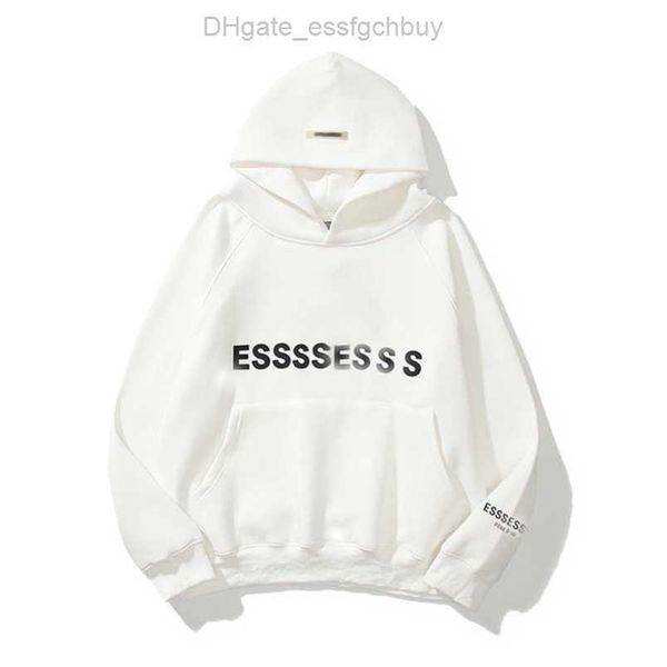 

jackets men's essent sweatshirts luxury esssss hoodies men women chest letter pullover hoodie hooded loose sweater casual sweatshirt c, Black;brown