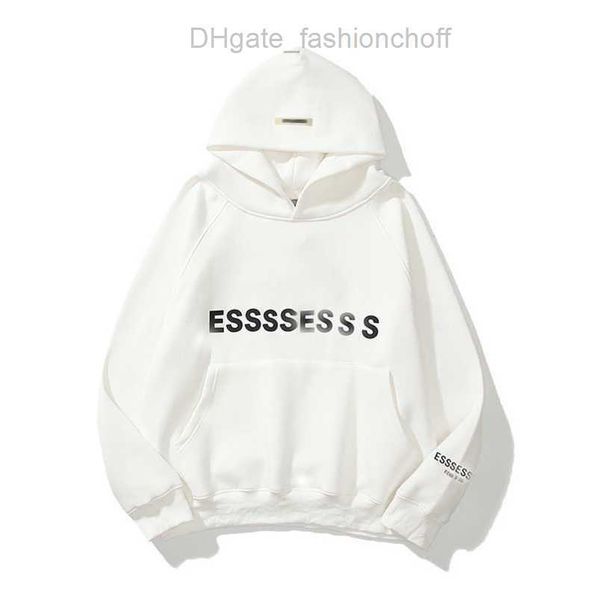 

esssss sweatshirts luxury men's jackets hoodies men women chest letter pullover hoodie hooded loose sweater casual sweatshirt couple c, Black;brown