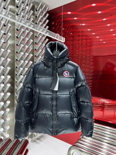 

mens down parkas jackets down puffer outdoor oversized rhude three parties co-signed thickened hooded, Black