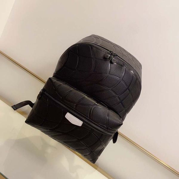 

backpack designer fashion handbag totes canvas made of soft leather trim fabric lined with leather scarf loop zipper closure all-day carryin