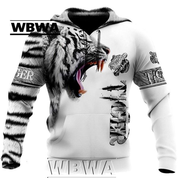 

mens hoodies sweatshirts fashion autumn lion hoodie suit with white tiger skin 3d fully printed mens sweatshirt zipper pullover casual coat, Black