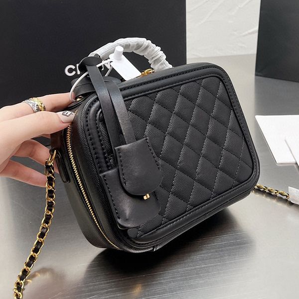

bags designer bag women handbag luxury box makeup bag fashion channel crossbody shoulder purse classic diamond chain handbags leather ladies
