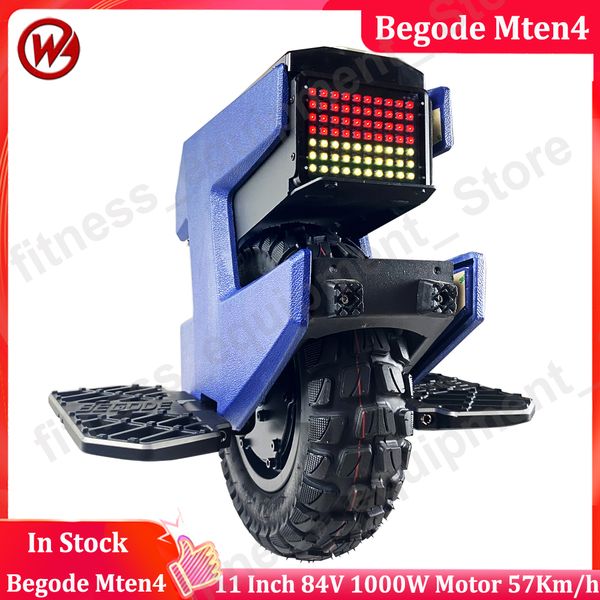 

begode mten4 electric wheel scooter 84v 750wh battery 1000w motor 11inch tire new headlight design electric unicycle